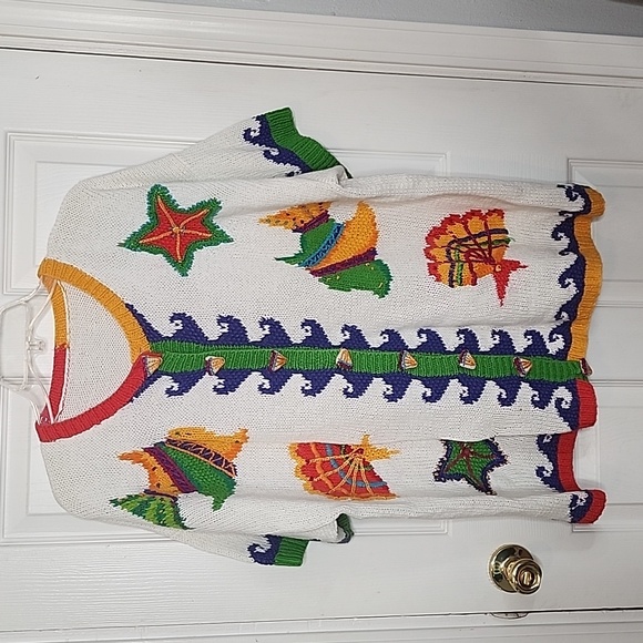Marisa Christina Sweaters - Marisa Christina II Fish Sea life Sweater cardigan